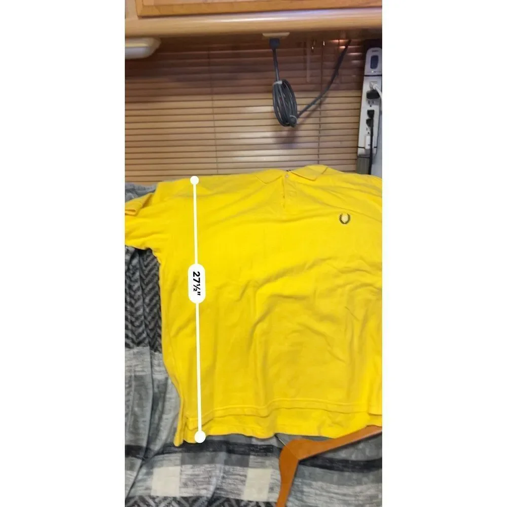 Chaps Ralph Lauren Yellow Polo Shirt XL Vintage Cotton